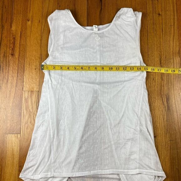 Lululemon Ivory Cotton Thin Flow Tank Size 8 - Picture 5 of 7
